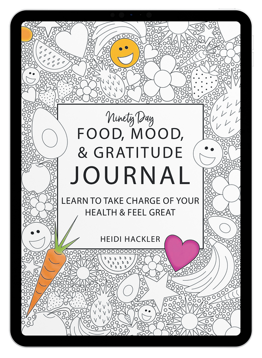 Ninety-Day Food, Mood, and Gratitude Journal by Heidi Hackler (eBook)
