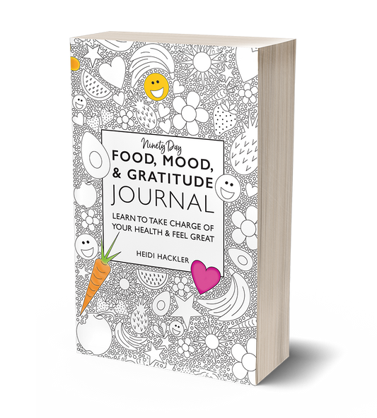 Ninety-Day Food, Mood, and Gratitude Journal by Heidi Hackler